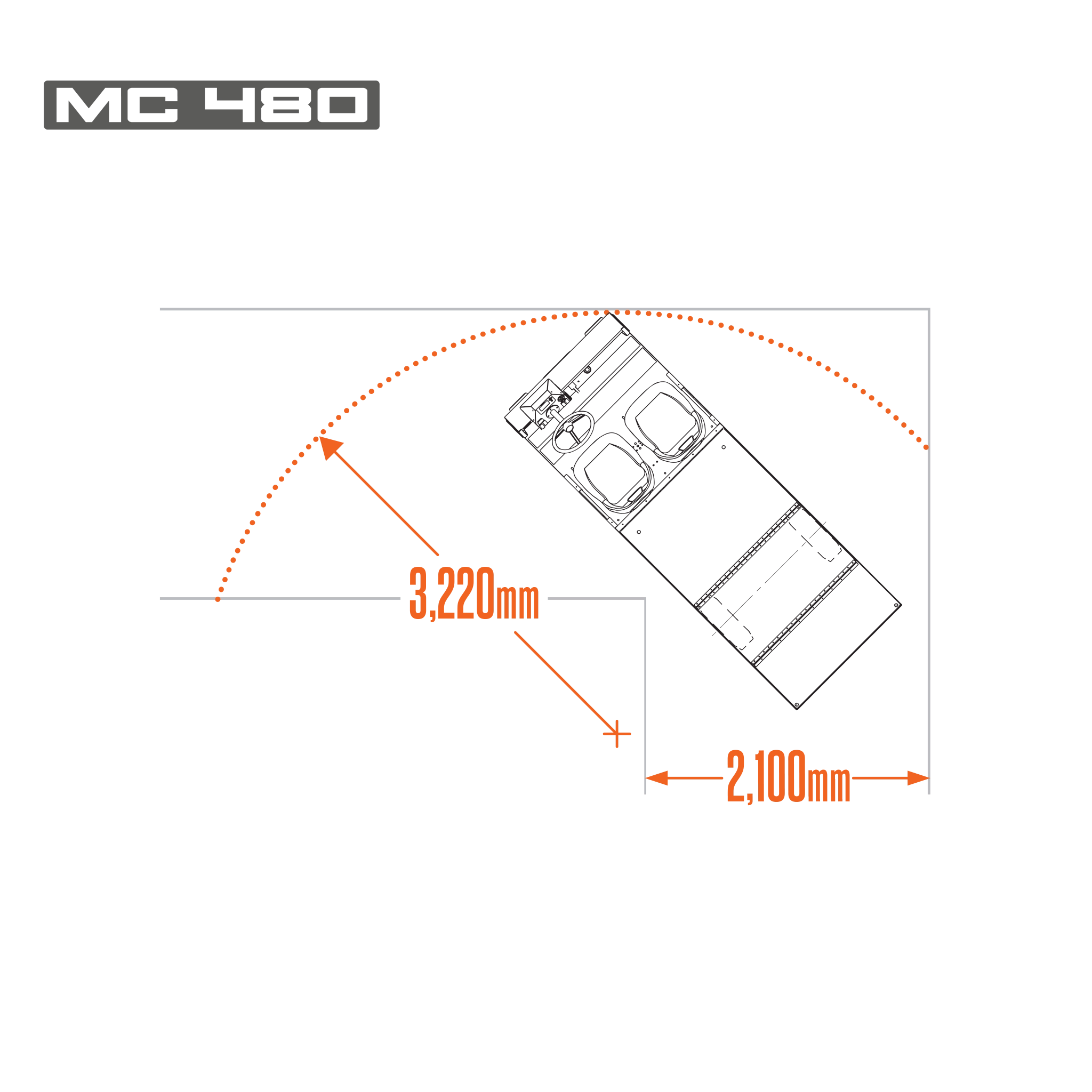 Motrec MC-480 Burden Carrier - Dimensions